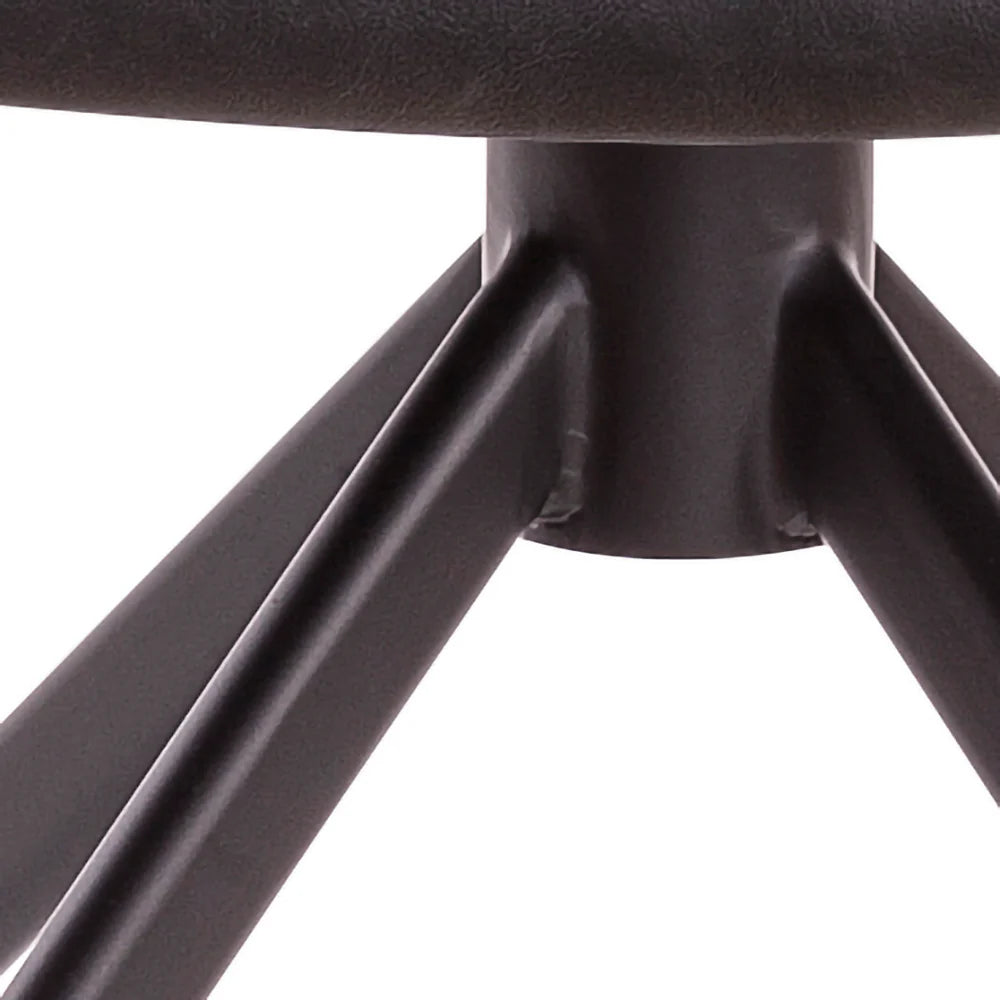 Timmy Swivel Dining Chair - Black Leather