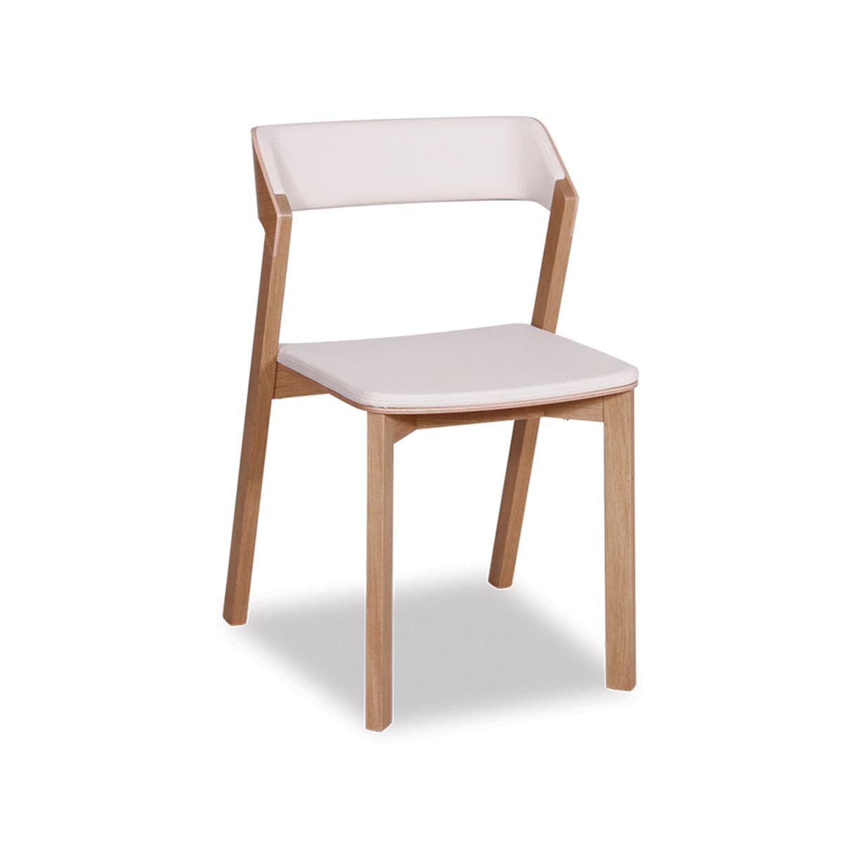 Merano Chair (Natural Oak/White Pad).