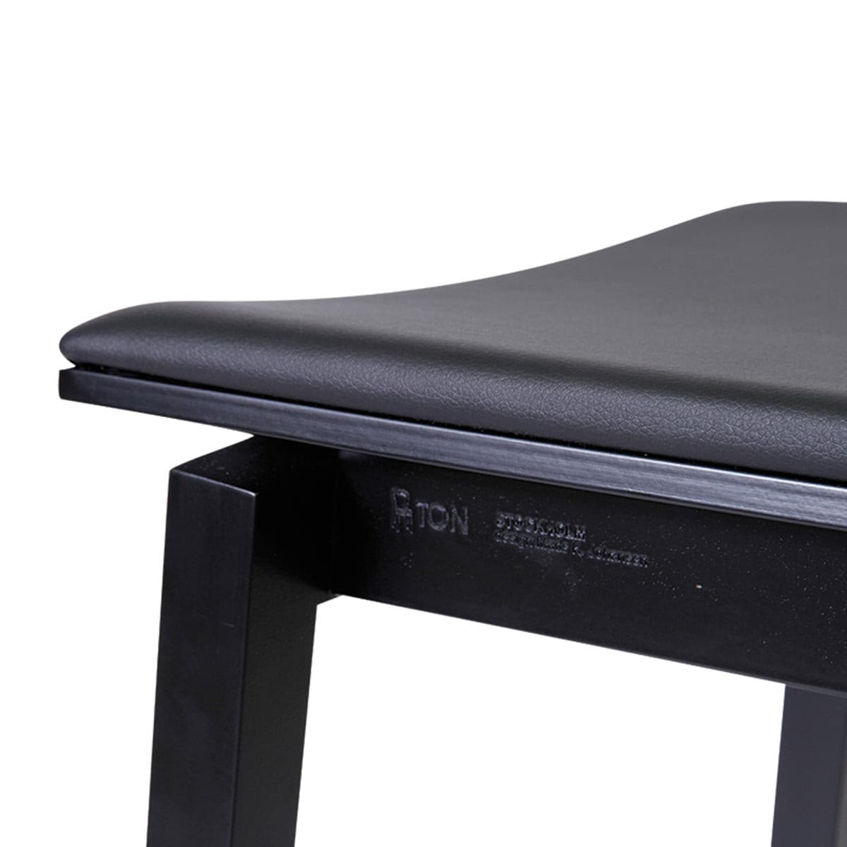 Stockholm Bar Stool (Black Stain/Black Pad).