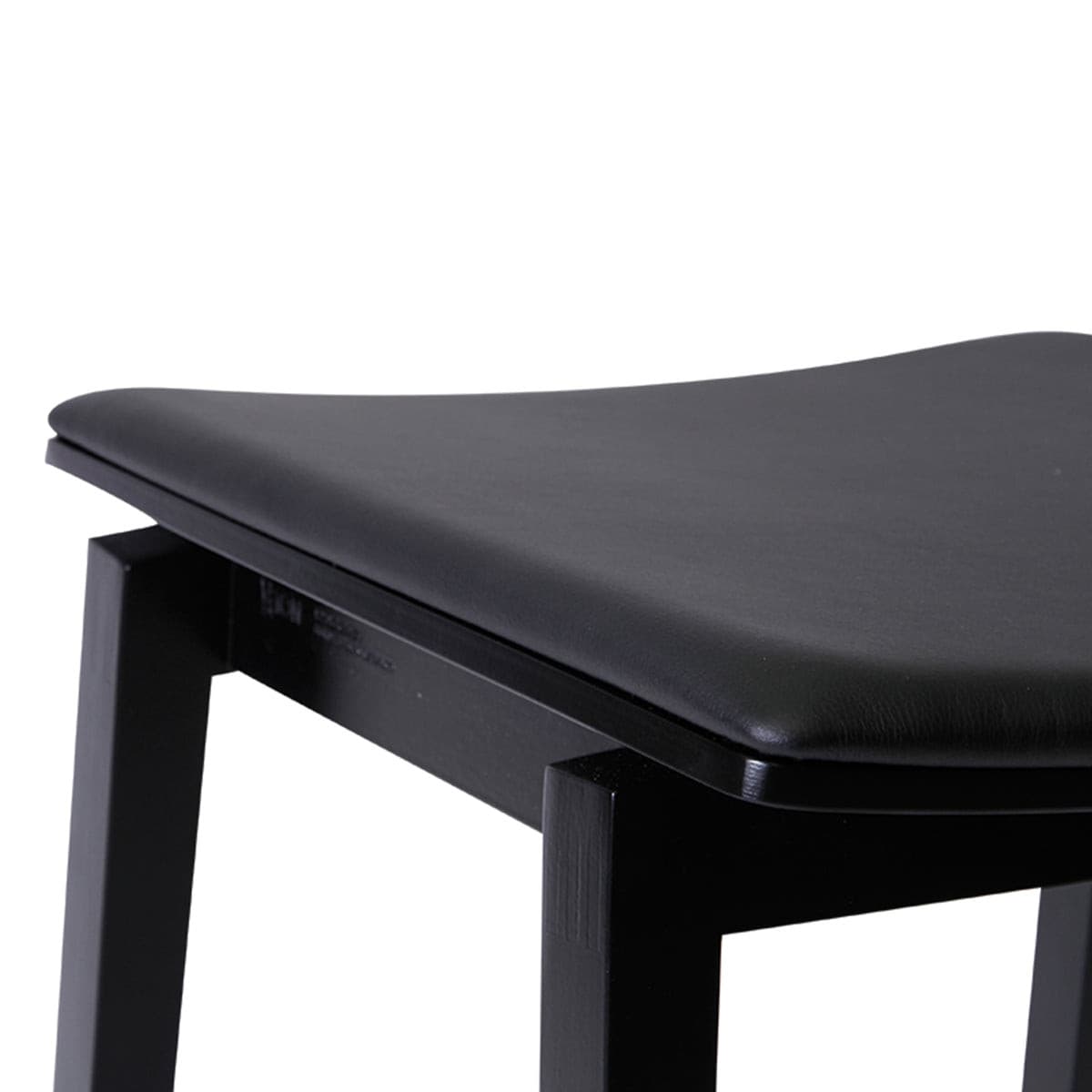 Stockholm Bar Stool (Black Stain/Black Pad).