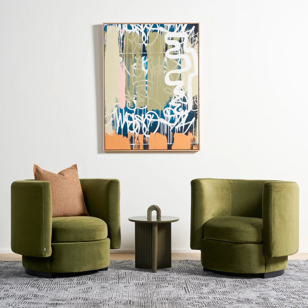 Arena Lounge Chair - Green Velvet