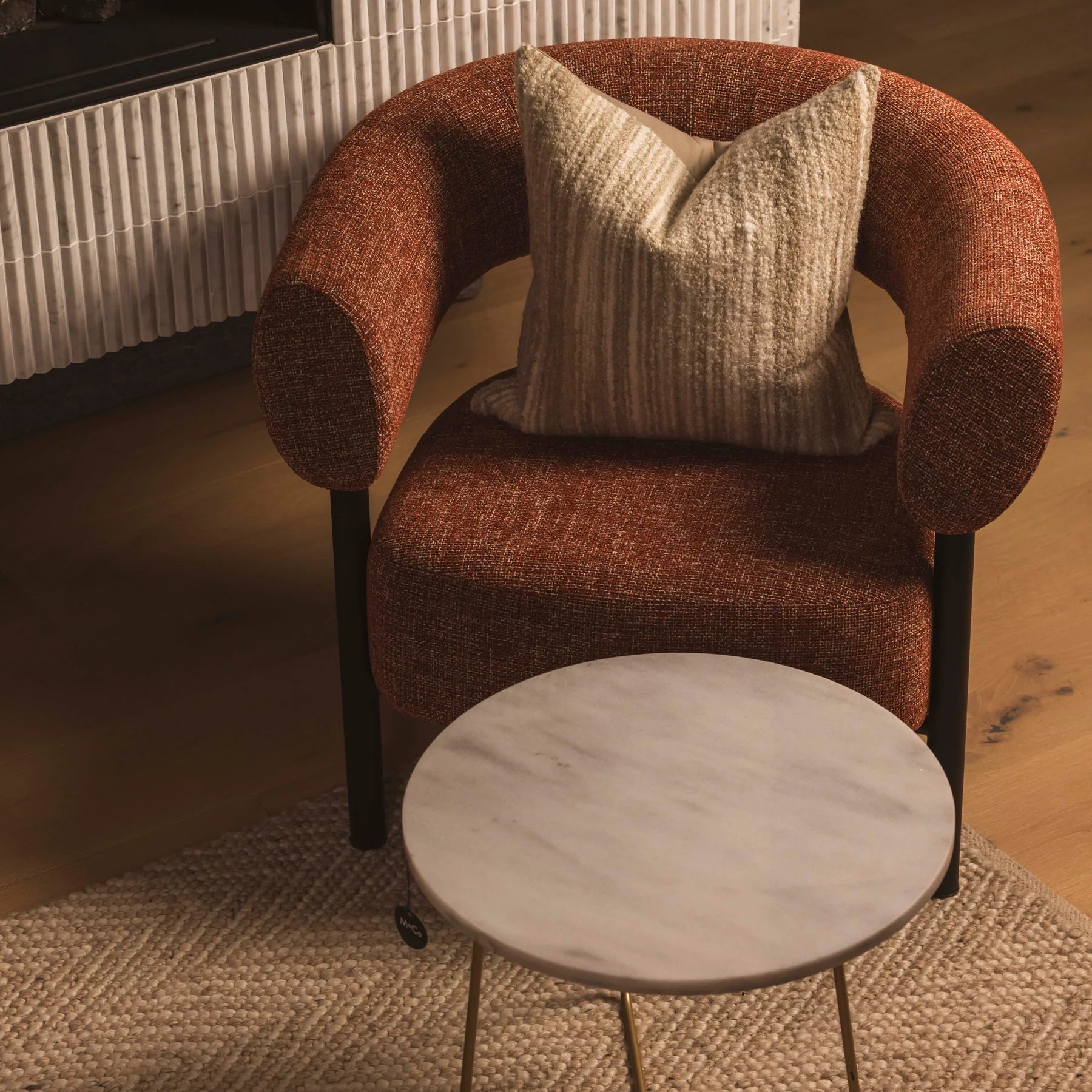 Harris Occasional Chair - Black/Rust