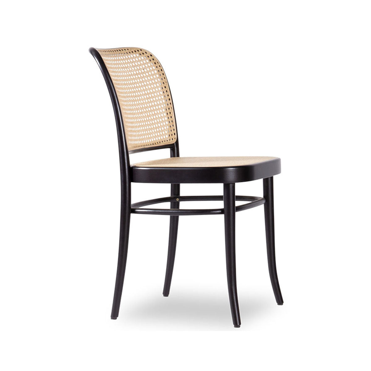811 Hoffmann Chair - Cane Seat/Cane Backrest (Black Stain).