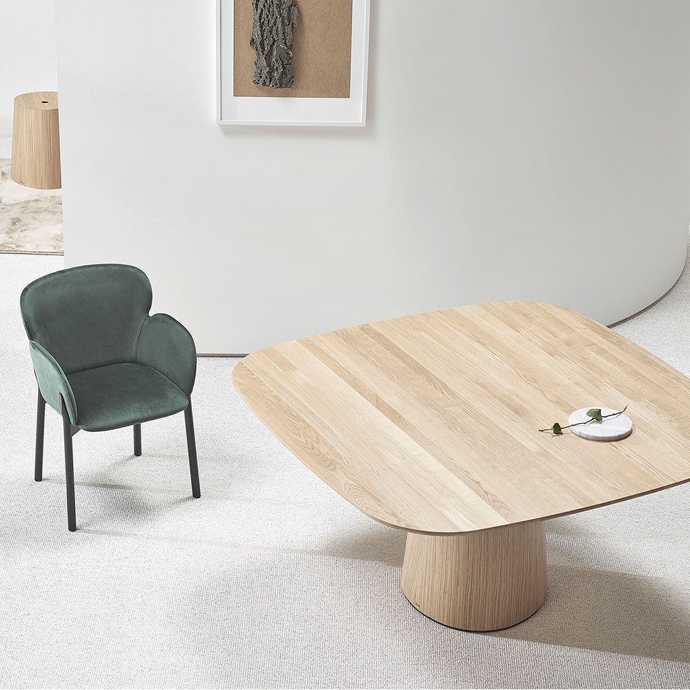 P.O.V. Table 462 - Square - Heavily Rounded Corners - Natural Oak