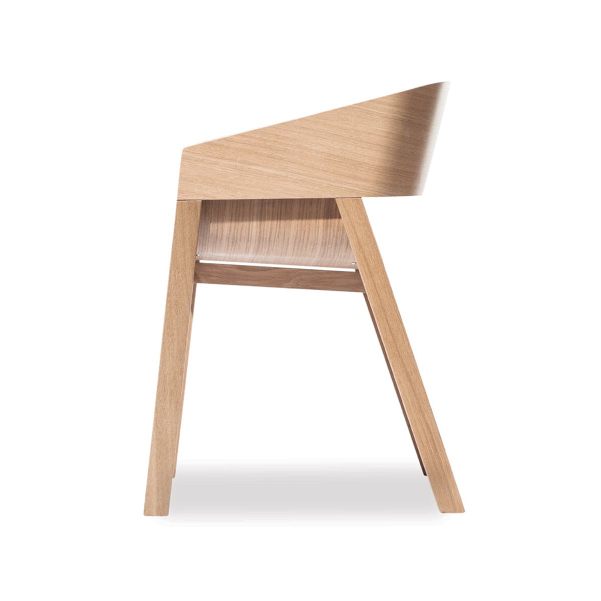 Merano Dining Armchair (Natural Oak/White Pad).