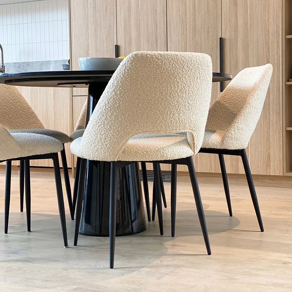 Clyde Dining Chair - Boucle Ivory