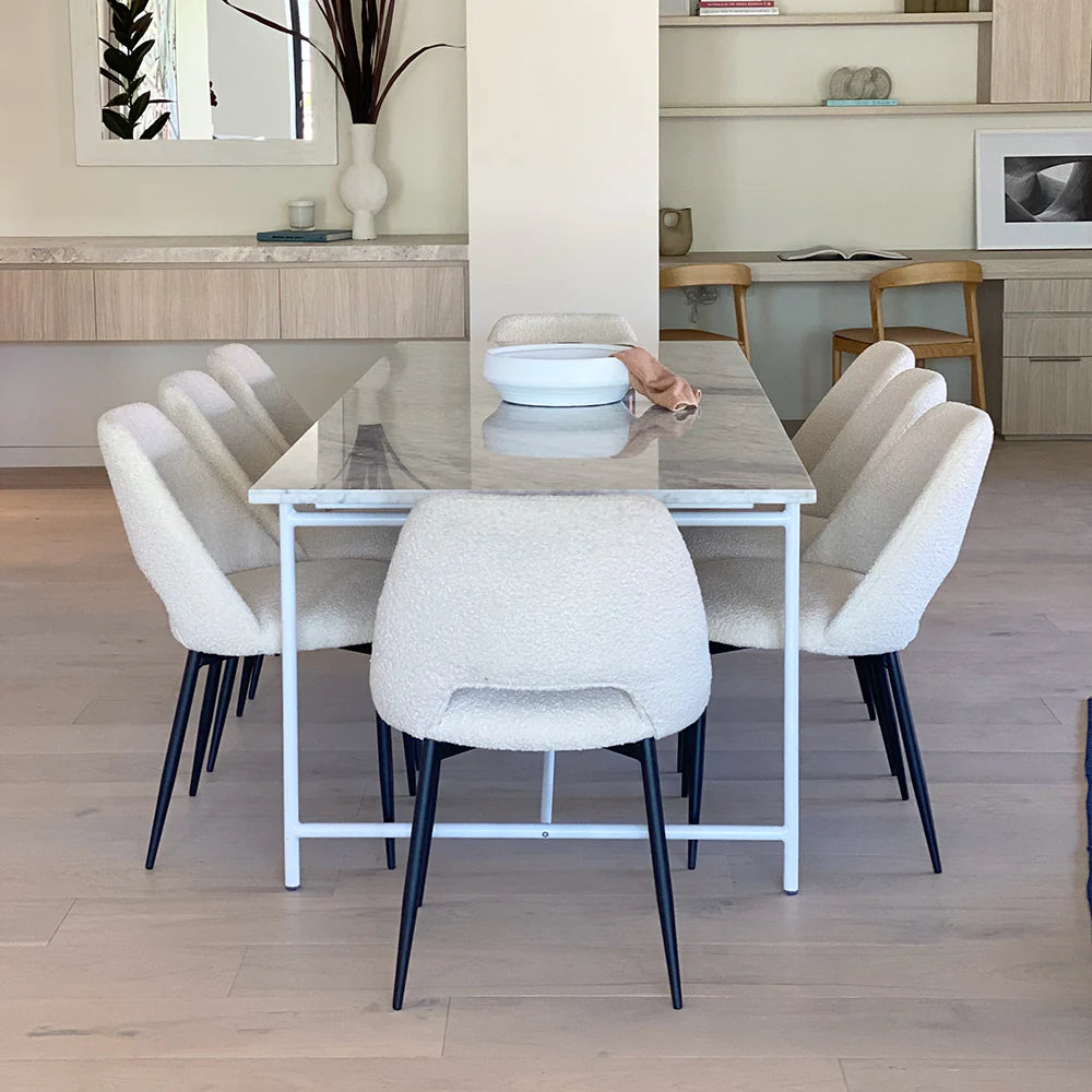 Clyde Dining Chair - Boucle Ivory