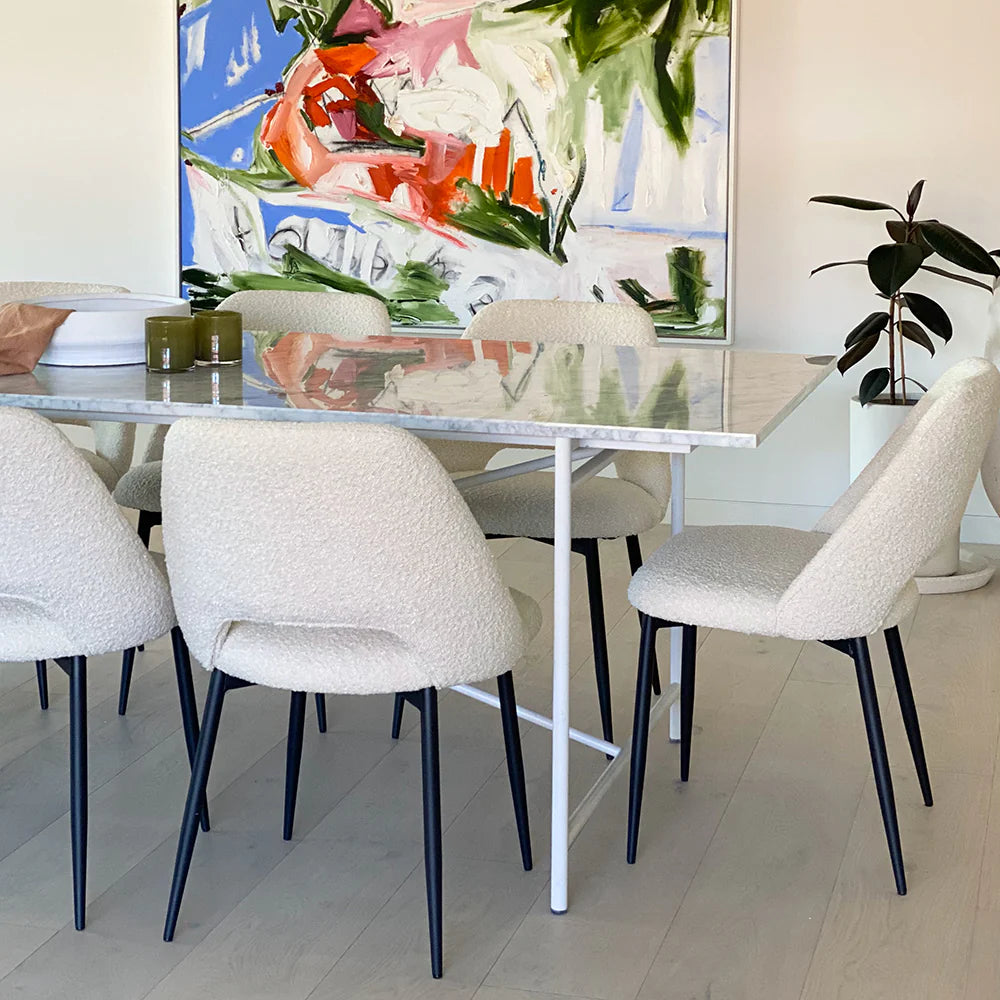 Clyde Dining Chair - Boucle Ivory