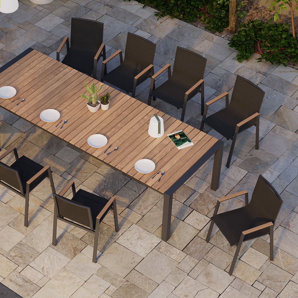 Vydel Outdoor Dining Table - Charcoal