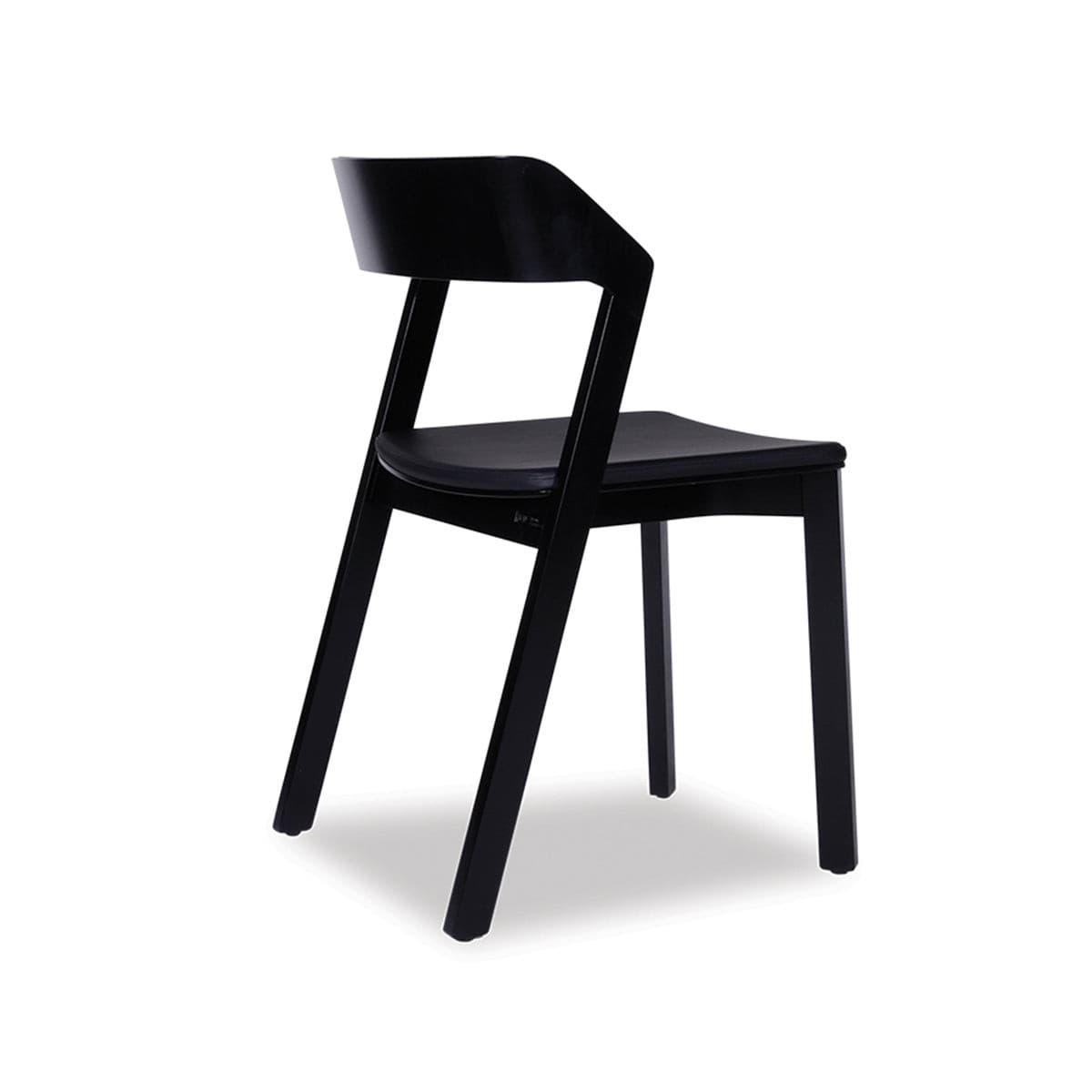 Merano Chair (Black Stained/Black Pad).