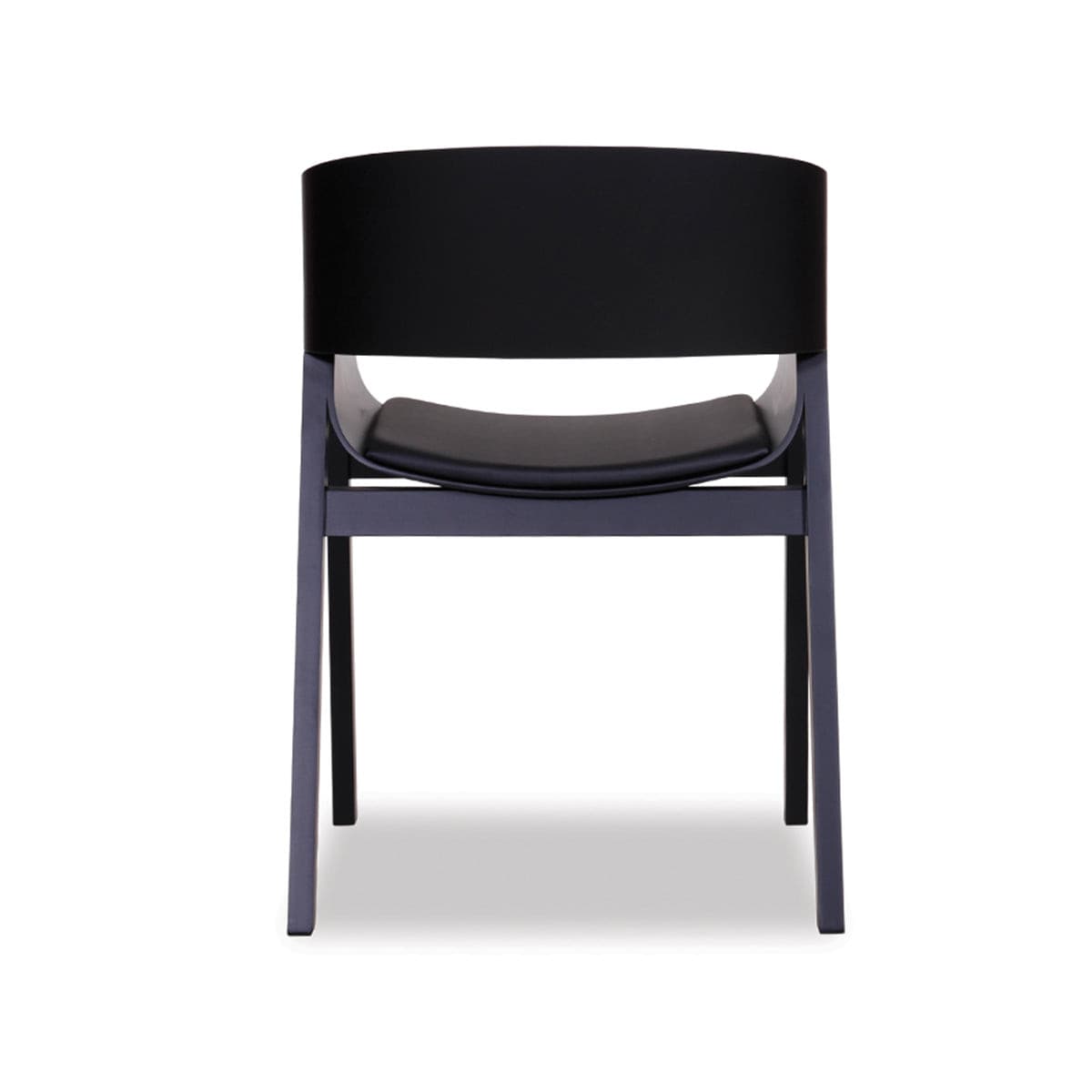 Merano Dining Armchair (Black Stained/Black Pad).