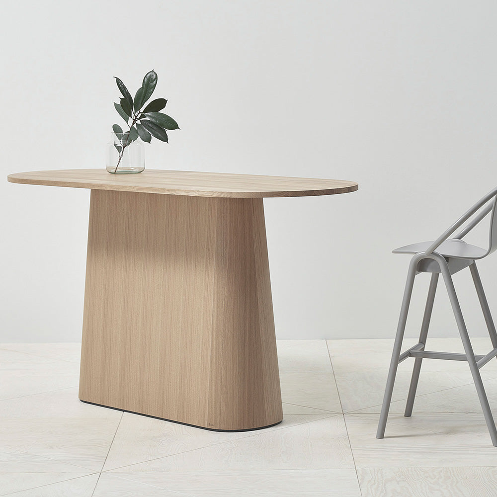 P.O.V. Bar Table 468 - Rectangle - Heavily Rounded Corner - European Oak
