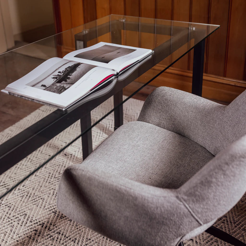 Timmy Swivel Dining Chair - Soft Grey Fabric