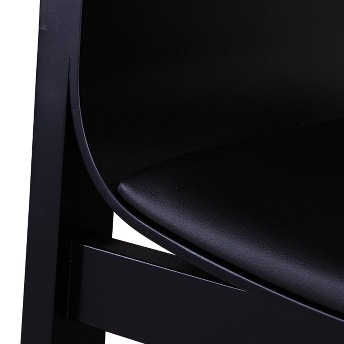 Merano Dining Armchair (Black Stained/Black Pad).