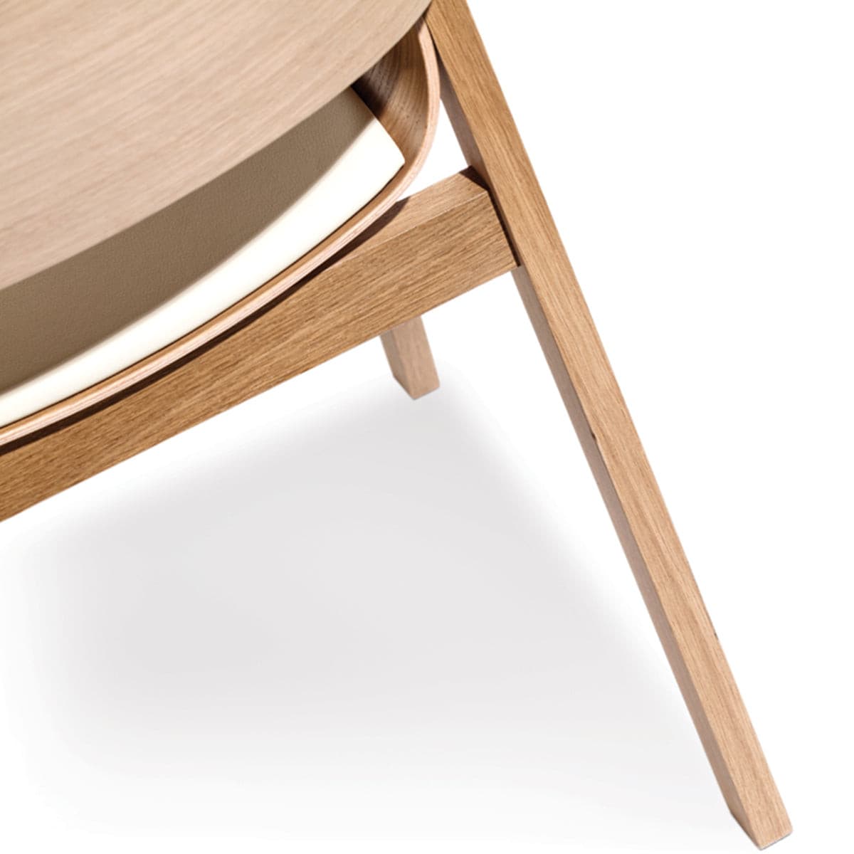 Merano Dining Armchair (Natural Oak/White Pad).