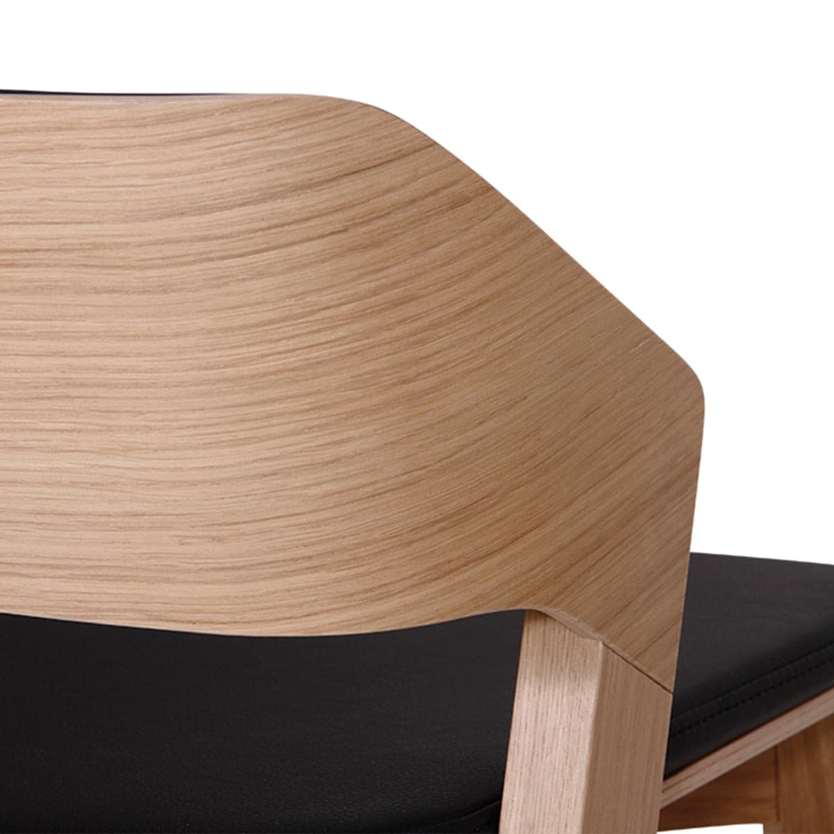 Merano Bar Stool (Natural Oak/Black Pad).