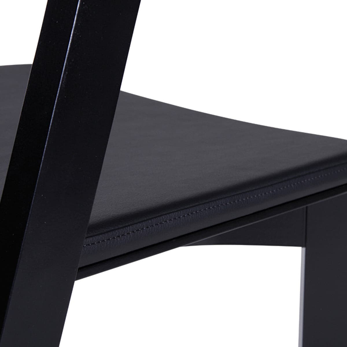 Merano Chair (Black Stained/Black Pad).