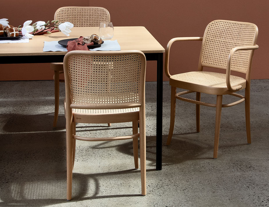 811 Hoffmann Armchair - Cane Seat/Cane Backrest (Natural).