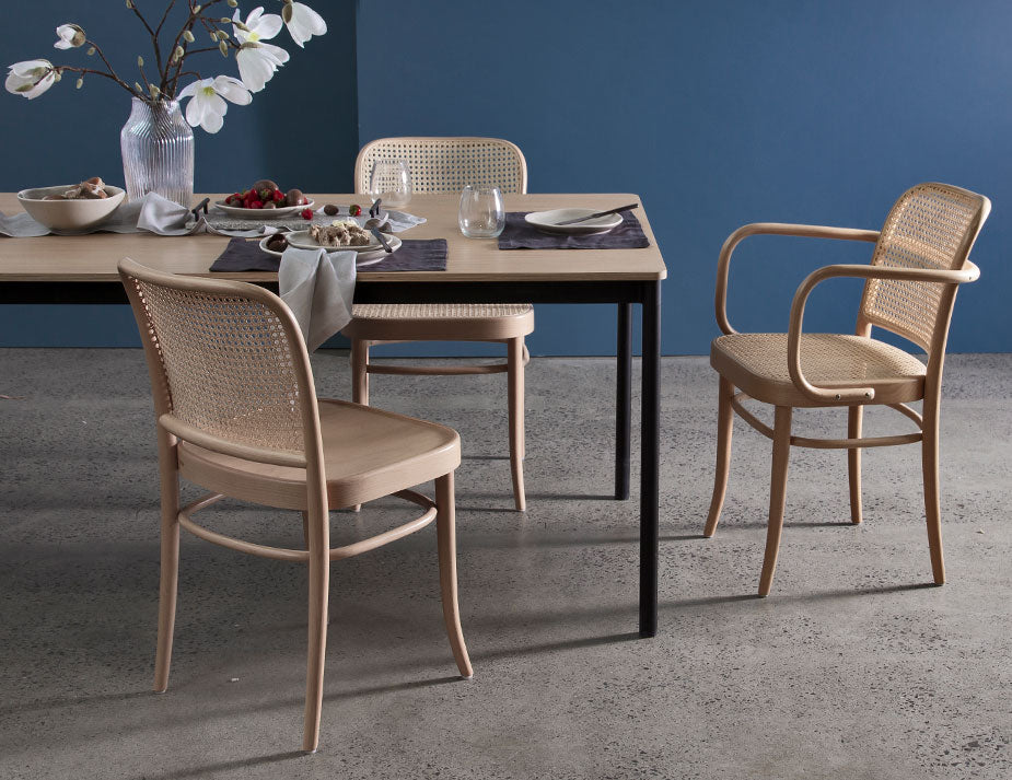 811 Hoffmann Armchair - Cane Seat/Cane Backrest (Natural).