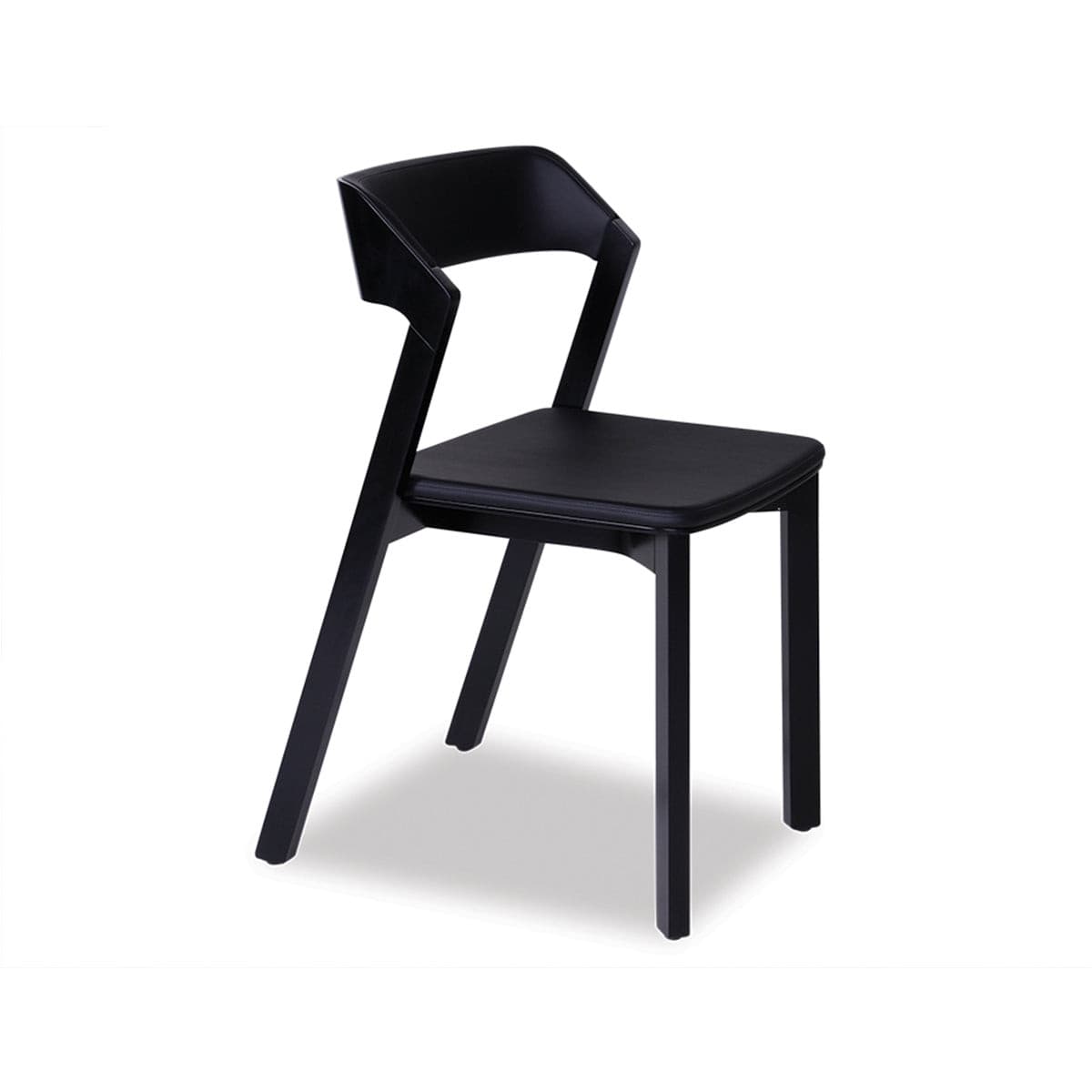 Merano Chair (Black Stained/Black Pad).
