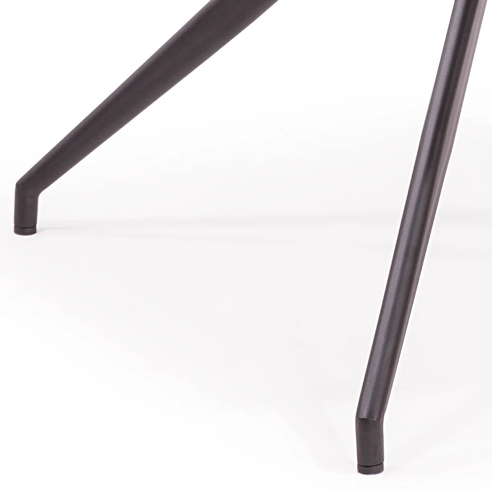 Timmy Swivel Dining Chair - Black Leather