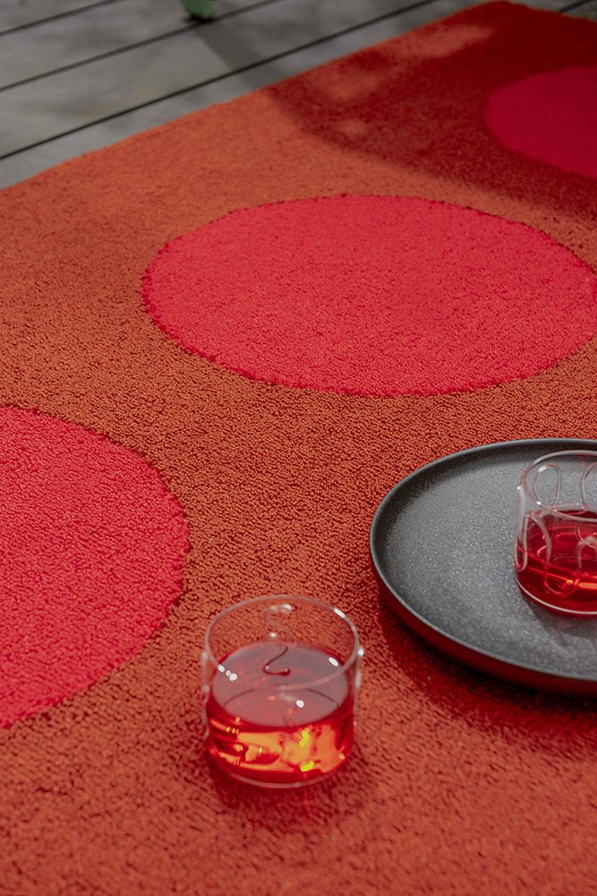 Habitat Festival Dots Rug - Red - Outdoor - 495800