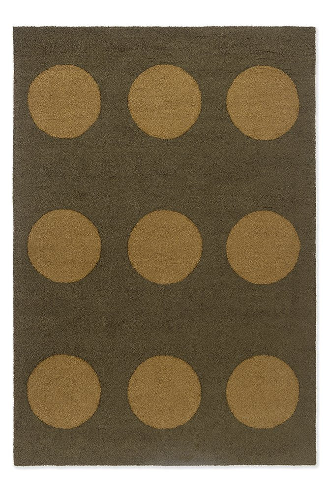 Habitat Festival Dots Rug - Olive Green - Outdoor - 495817