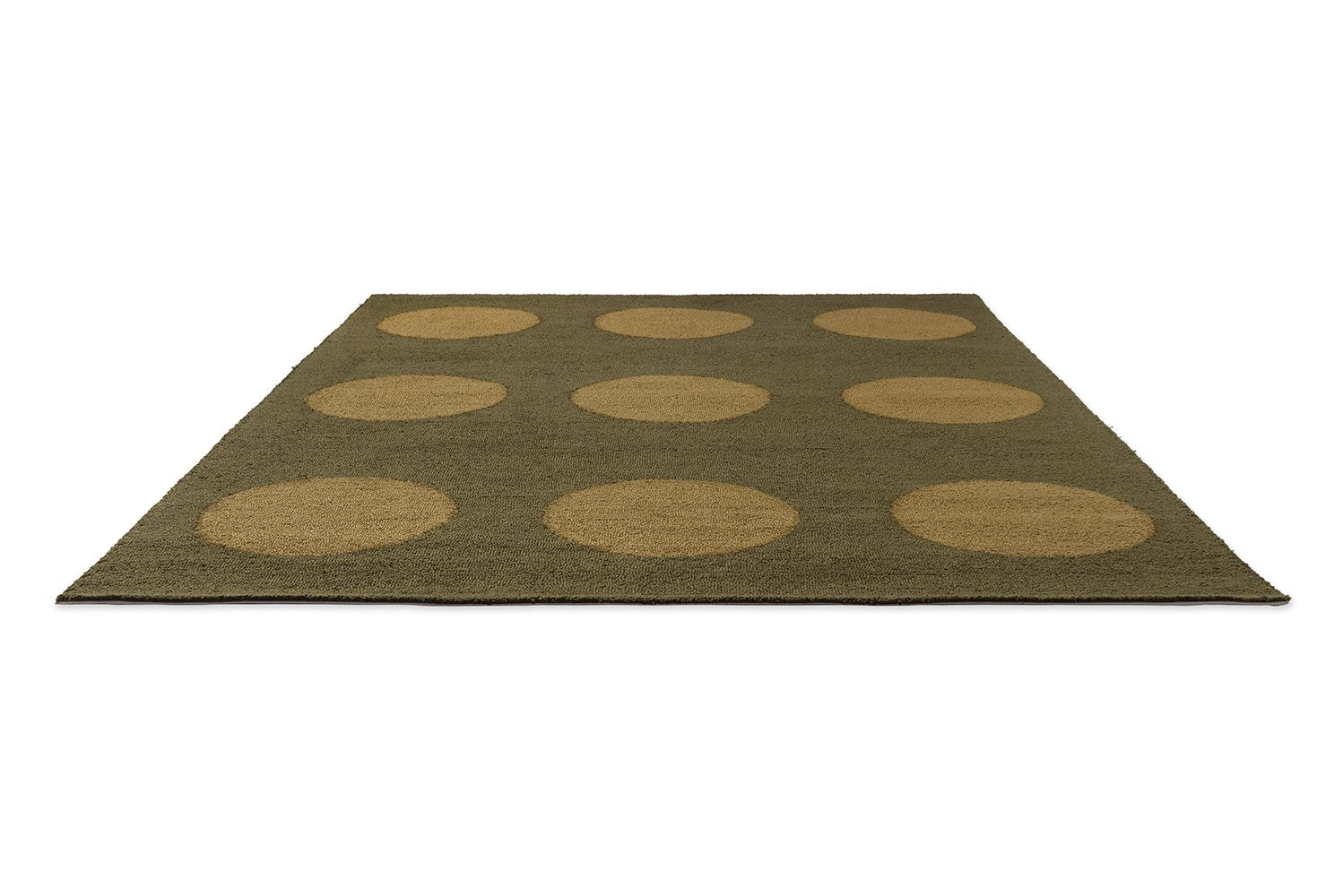 Habitat Festival Dots Rug - Olive Green - Outdoor - 495817