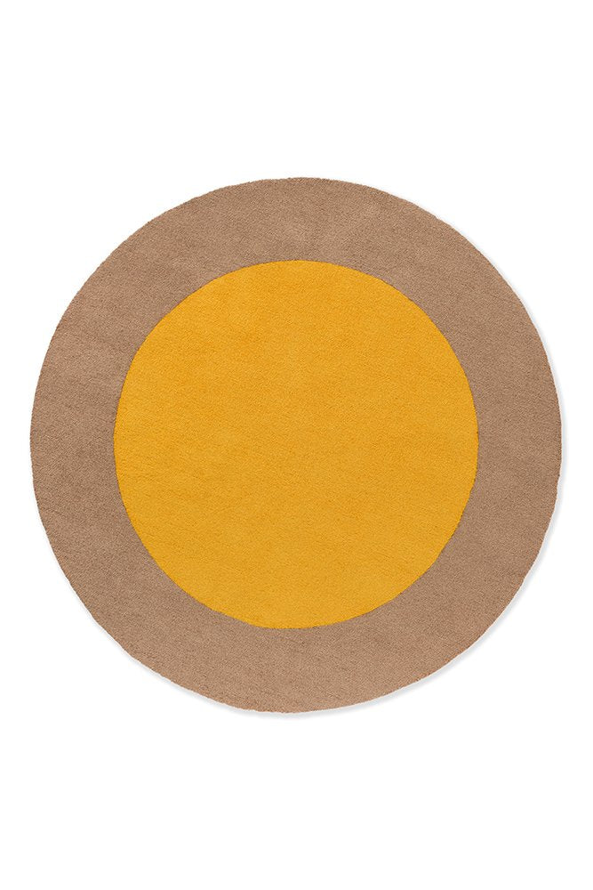 Habitat Festival Round Rug - Yellow - Outdoor - 496306