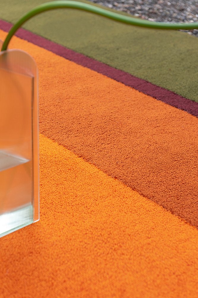 Habitat Festival Stripe Rug - Orange - Outdoor - 496513