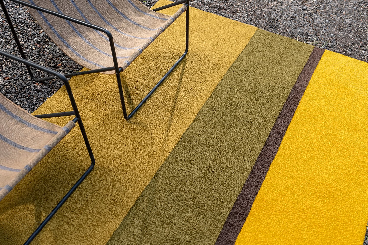 Habitat Festival Stripe Rug - Yellow - Outdoor - 496516