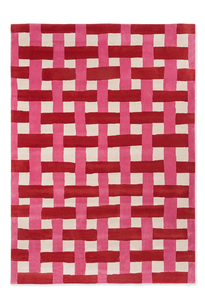 Basket Weave - Coral/Rose - 144102