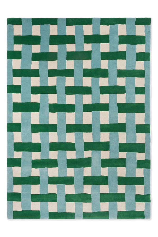 Basket Weave - Emerald/Aquamarine - 144107