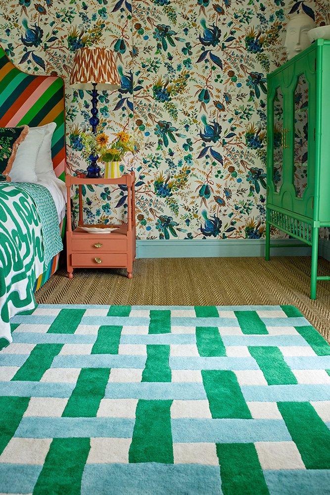 Basket Weave - Emerald/Aquamarine - 144107