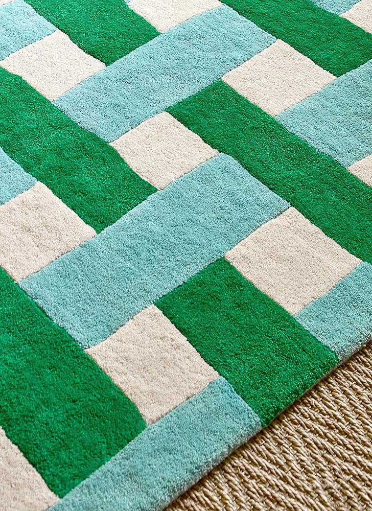 Basket Weave - Emerald/Aquamarine - 144107