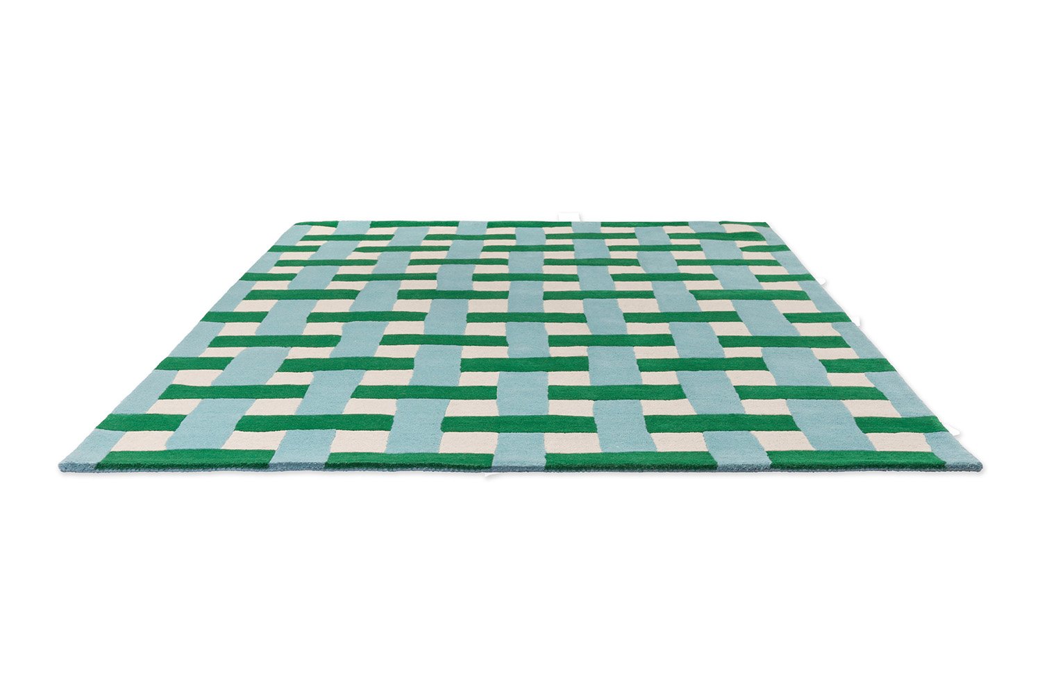 Basket Weave - Emerald/Aquamarine - 144107