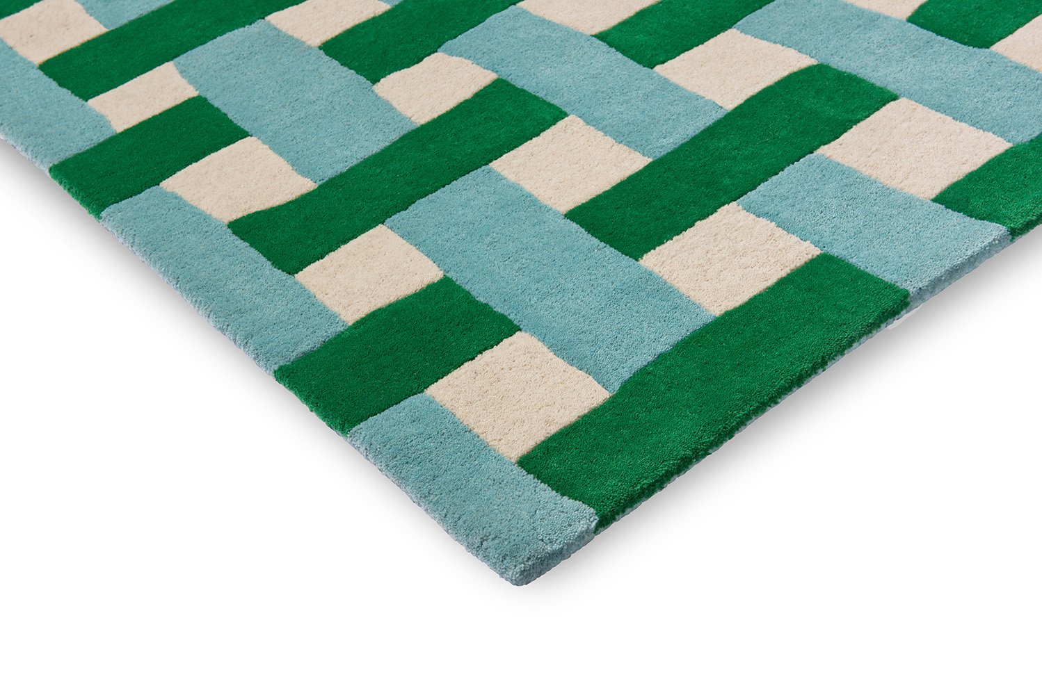 Basket Weave - Emerald/Aquamarine - 144107