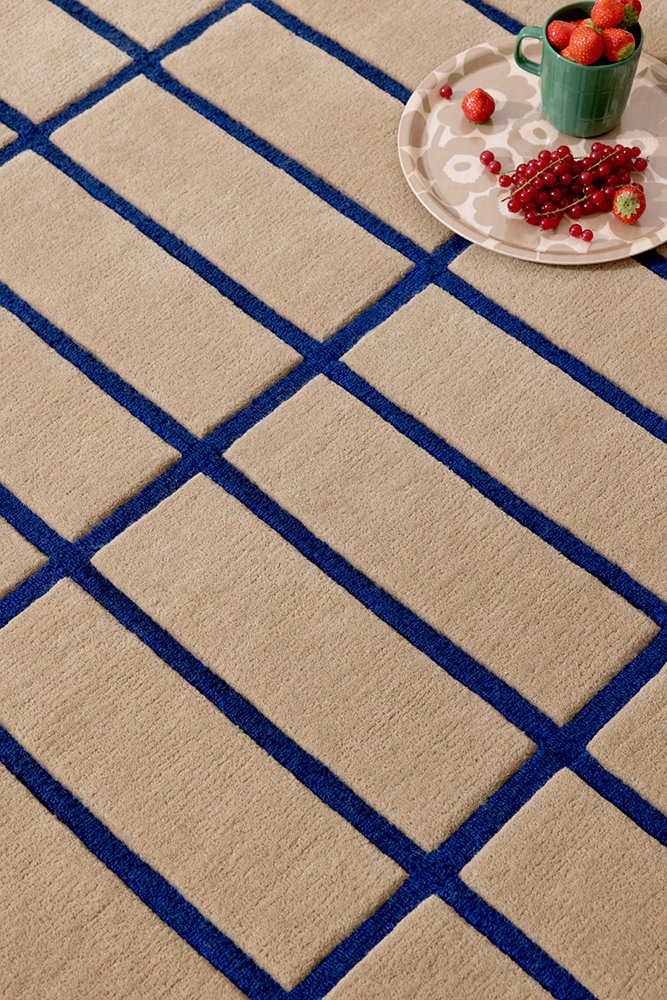 Tiiliskivi Rug - Bright Blue - 132908
