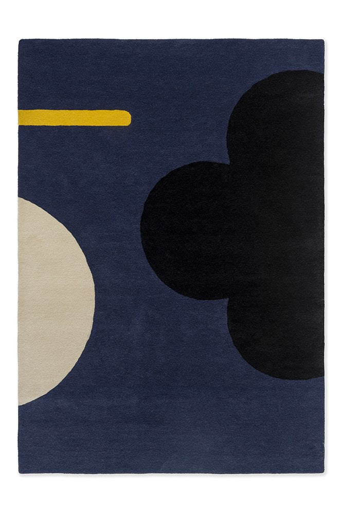 Geo Flower Rug - Denim - 060608