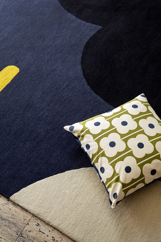 Geo Flower Rug - Denim - 060608