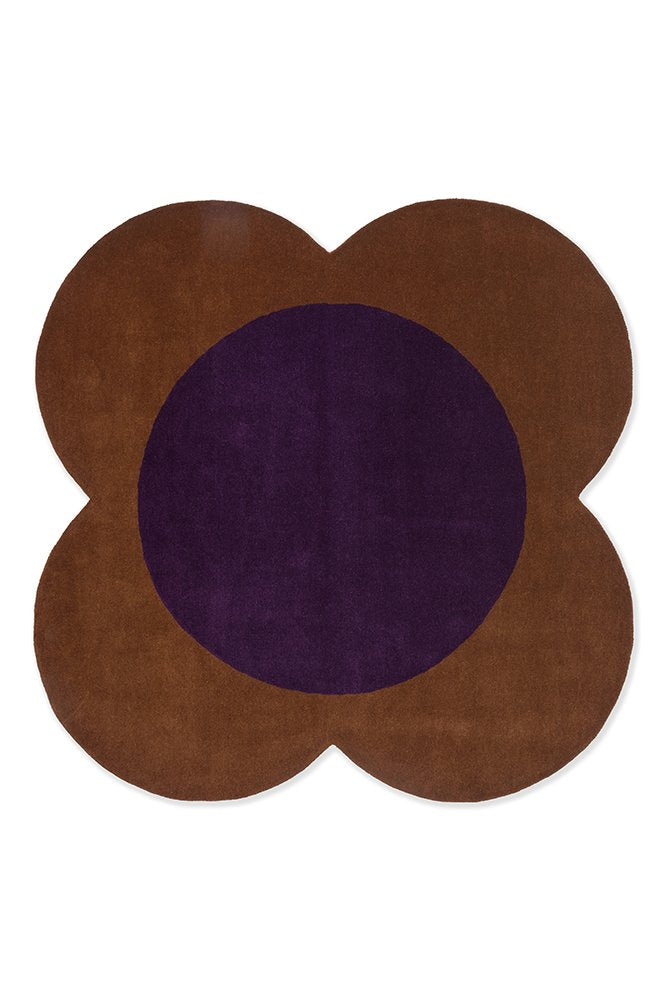 Flower Spot Rug - Chestnut/Violet - 158401