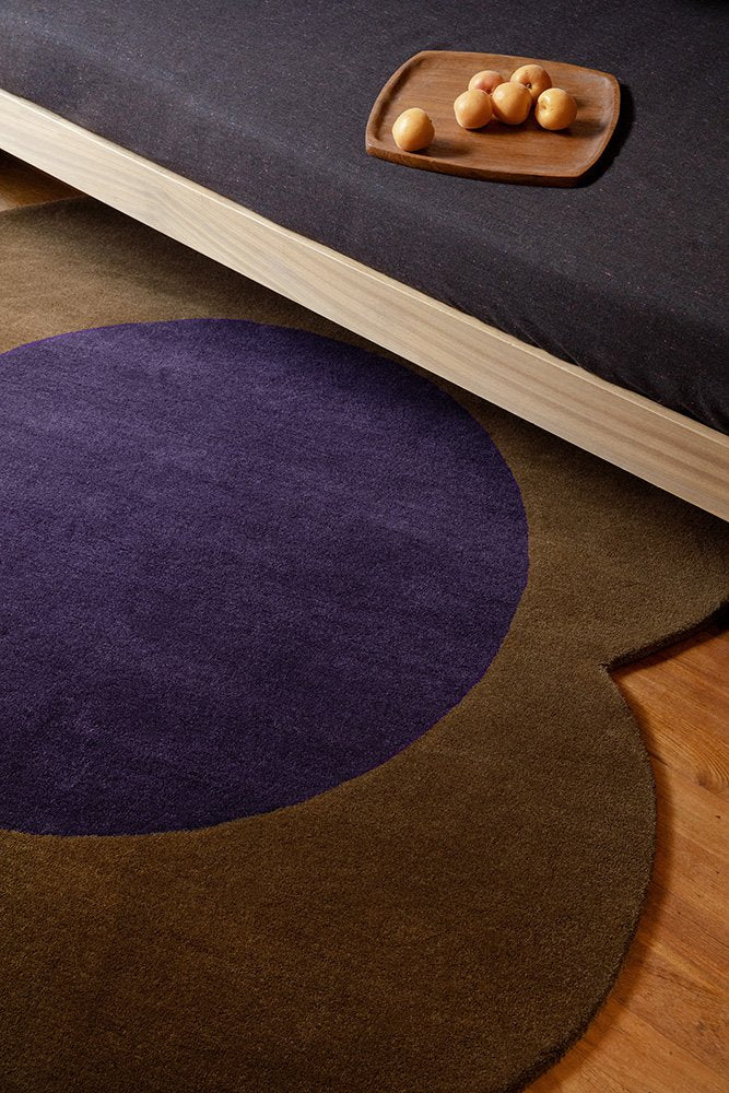 Flower Spot Rug - Chestnut/Violet - 158401