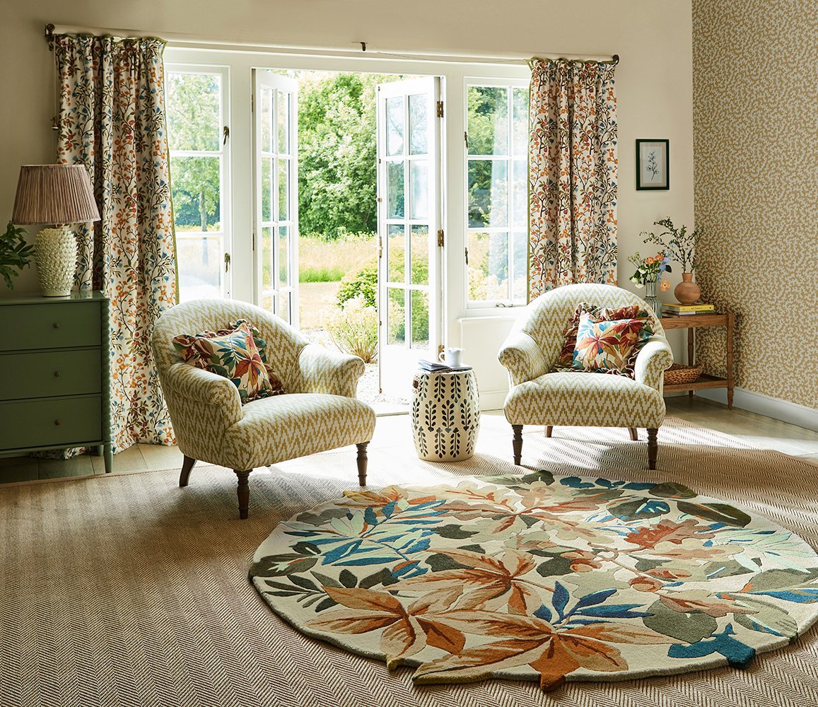 Robin's Wood Round Rug - Russet Brown - 146501