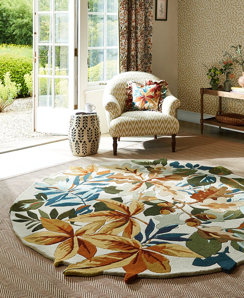 Robin's Wood Round Rug - Russet Brown - 146501
