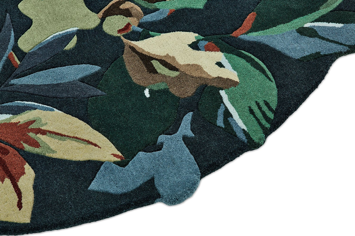 Robin's Wood Round Rug - Forest Green - 146508