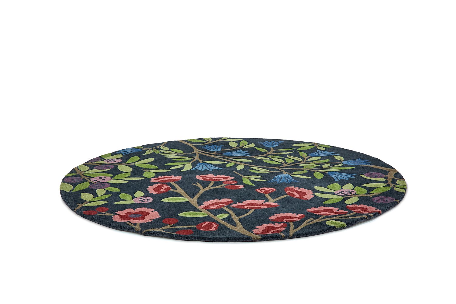 Foraging Round Rug - Indigo - 146618