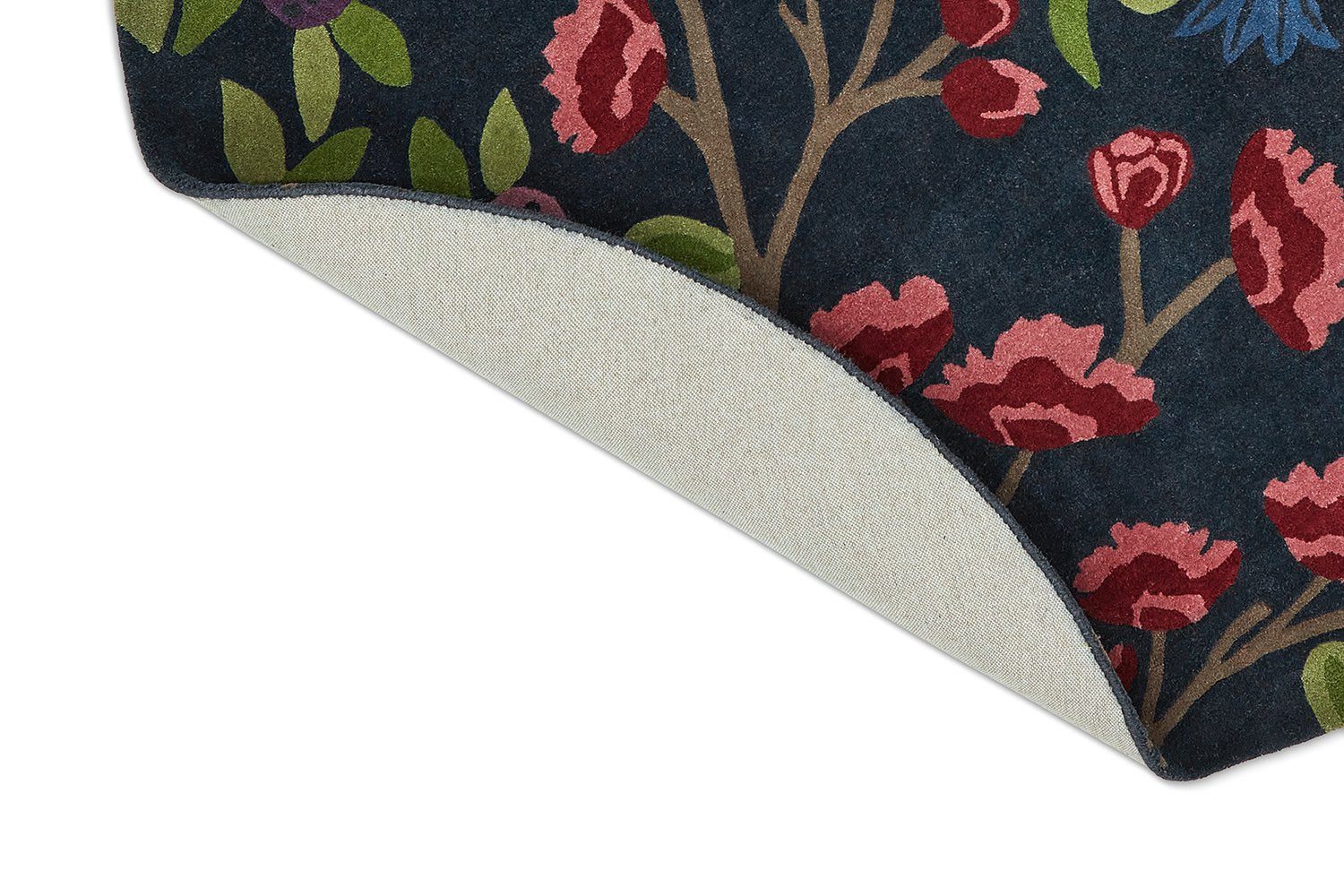 Foraging Round Rug - Indigo - 146618