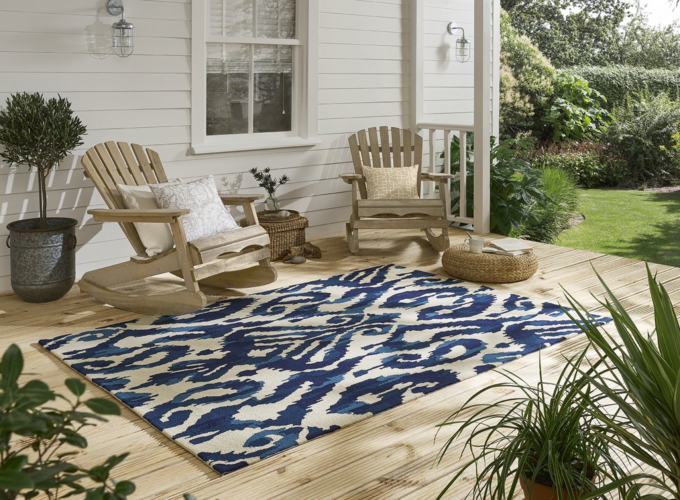 Kasuri Rug - Indigo - Outdoor - 446208