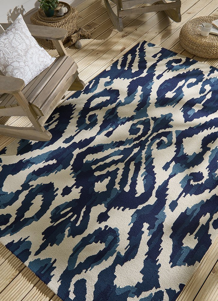 Kasuri Rug - Indigo - Outdoor - 446208