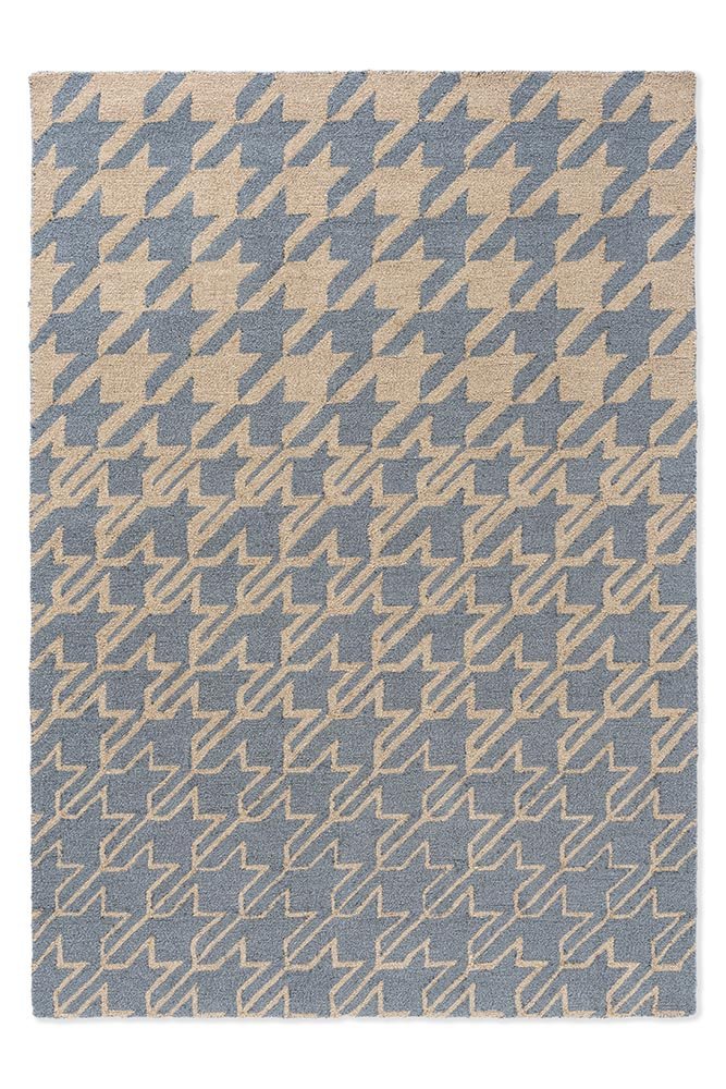 Houndstooth Rug - Washed Blue - Outdoor - 455708
